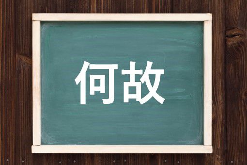 何故の読み方と意味 なぜ と なにゆえ 正しいのは