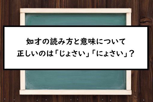 如才の読み方と意味 じょさい と にょさい 正しいのは