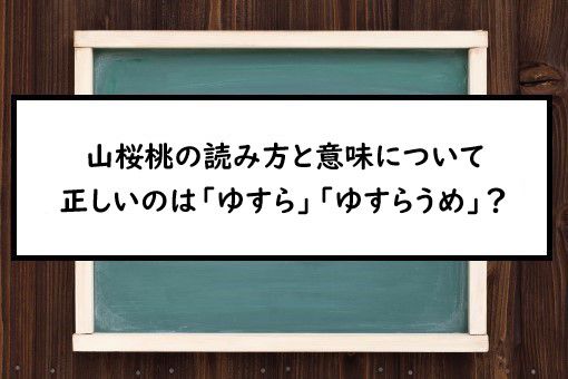 山桜桃の読み方と意味 ゆすら と ゆすらうめ 正しいのは