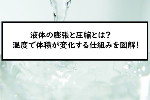 液体の膨張と圧縮とは 温度によって液体の体積が変化する仕組みを図解