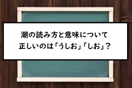 潮の読み方と意味 うしお と しお 正しいのは