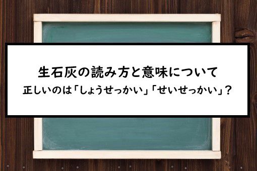 生石灰の読み方と意味 しょうせっかい と せいせっかい 正しいのは